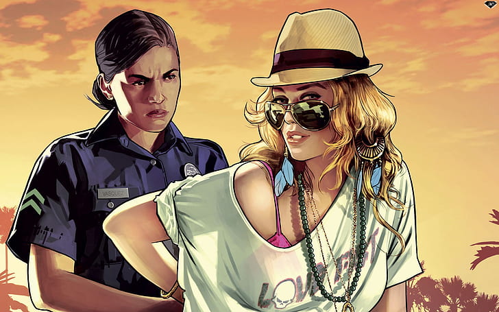 GTA 5 Grand Theft Auto V, GTA5, GTA V, GTA 5 Poster, HD-Hintergrundbild
