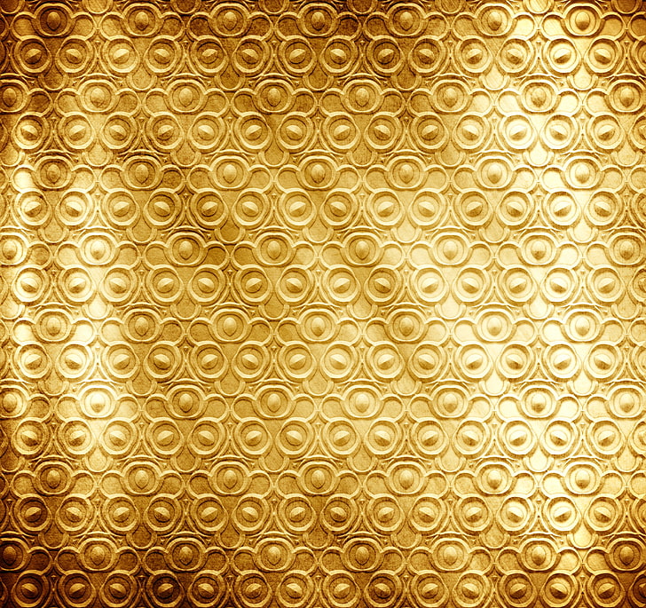 beige and brown print digital wallpaper, metal, background, gold, pattern, texture, golden, HD wallpaper
