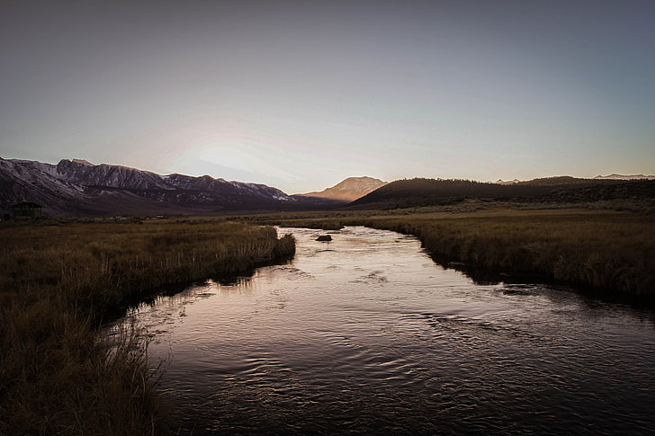 ธรรมชาติน้ำทิวทัศน์แม่น้ำเนินเขา, วอลล์เปเปอร์ HD