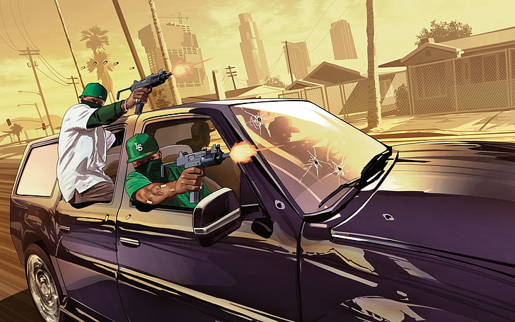Grand Theft Auto San Andreas digital wallpaper, Grand Theft Auto, Grand Theft Auto V, HD wallpaper