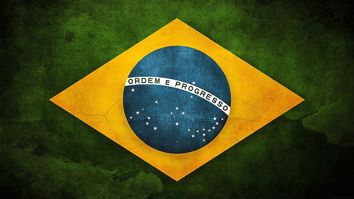 bandiera del Brasile, bandiera, Brasile, Sfondo HD