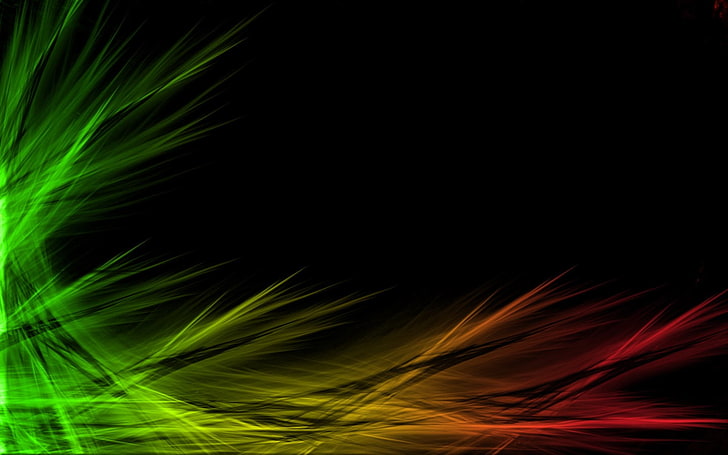 black and green abstract painting, abstract, colorful, shapes, HD wallpaper