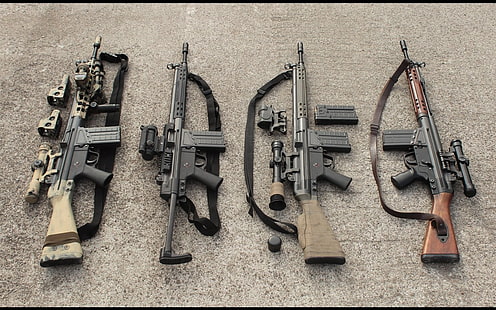 Senjata, Heckler & Koch G3 Assault Rifle, Wallpaper HD HD wallpaper
