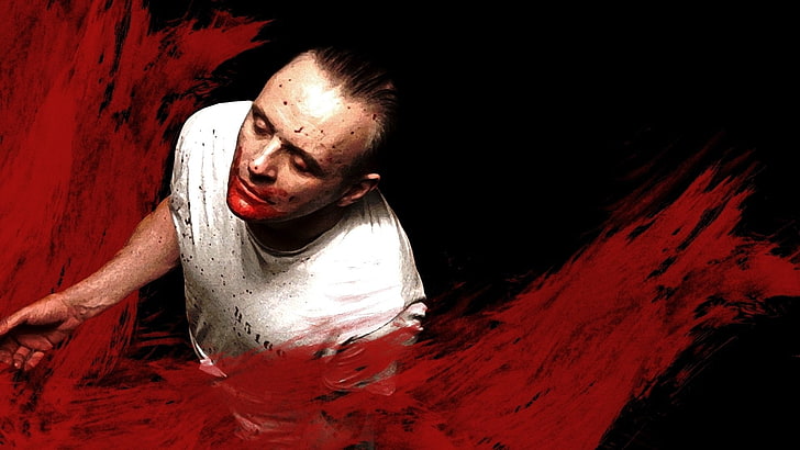 Film, Keheningan Domba, Anthony Hopkins, Artistik, Darah, Hannibal Lecter, Horror, Scary, Wallpaper HD