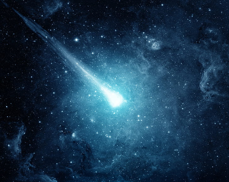 Licht, Blau, Kosmos, Meteor, HD-Hintergrundbild