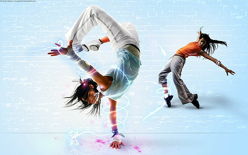 danza, ballerino, arte digitale, Sfondo HD HD wallpaper
