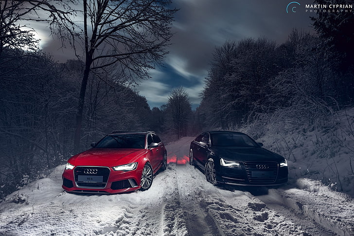 Dos autos Audi negros y rojos, vehículo, automóvil, Audi, Audi RS6 Avant,  Fondo de pantalla HD | Wallpaperbetter