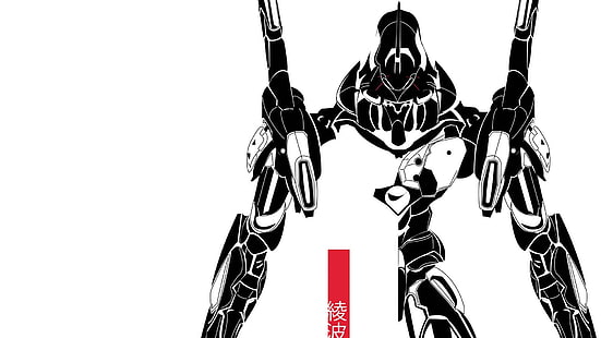 czarna ilustracja robota, Neon Genesis Evangelion, jednostka EVA 01, mech, Tapety HD HD wallpaper