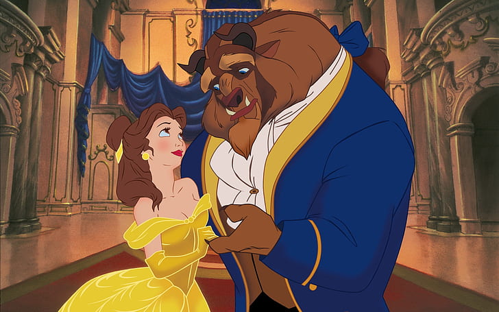 Schloss, Zeichentrickfilm, Tanz, Disney, Belle, Prinz, verzauberter Prinz, Märchen, Die Schöne und das Biest, HD-Hintergrundbild