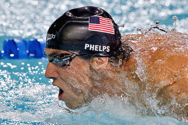 Michael Phelps, Michael Phelps, sportowiec, amerykański pływak, pocisk z Baltimore, Tapety HD