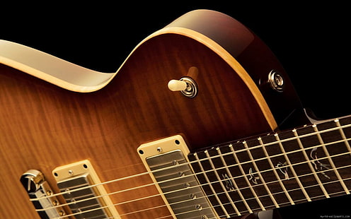 Brown guitare, música, violão, marrom, HD papel de parede HD wallpaper