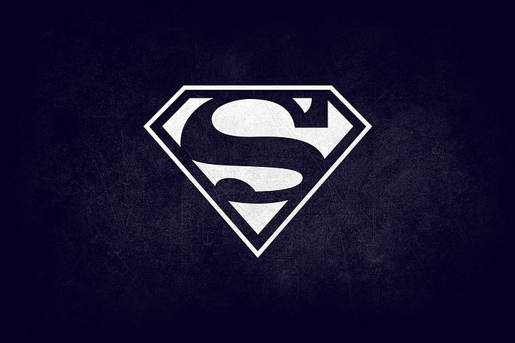 black and white Superman logo digital wallpaper, Superman, Superman Logo, HD wallpaper