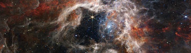 Teleskop Luar Angkasa James Webb, sains, ultrawide, super ultra wide, Wallpaper HD