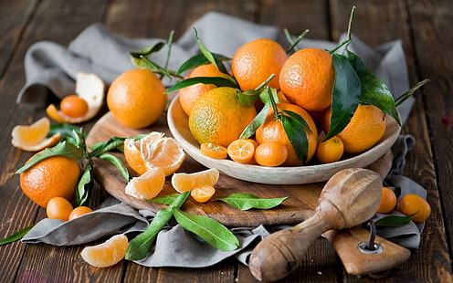 Mandarinen, Orangen Mandarinen, Fotografie, 1920x1200, Mandarine, HD-Hintergrundbild HD wallpaper