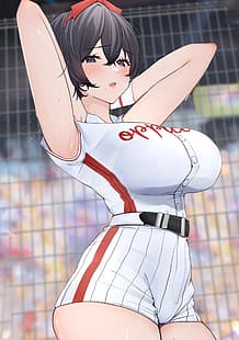  baseball, big boobs, armpits, HD wallpaper HD wallpaper
