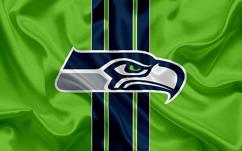 Fußball, Seattle Seahawks, Emblem, Logo, NFL, HD-Hintergrundbild HD wallpaper