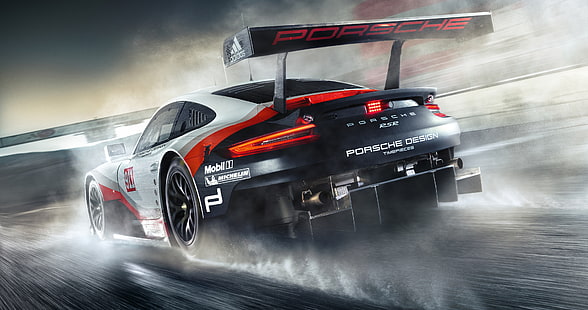 Porsche 911 RSR, 4K, Гонки, HD обои HD wallpaper