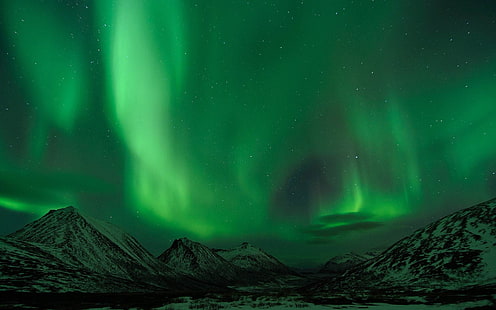 Невероятна цветна мечтана природа Aurora HD Wallpaper .., зелено северно сияние, HD тапет HD wallpaper