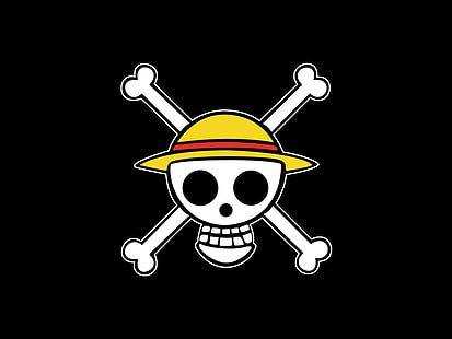 skalle ett stycke anime hattar svart bakgrund 1280x960 Anime One Piece HD Art, Skulls, One Piece (anime), HD tapet HD wallpaper
