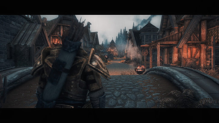 svart och grå bilinredning, The Elder Scrolls V: Skyrim, Whiterun, HD tapet
