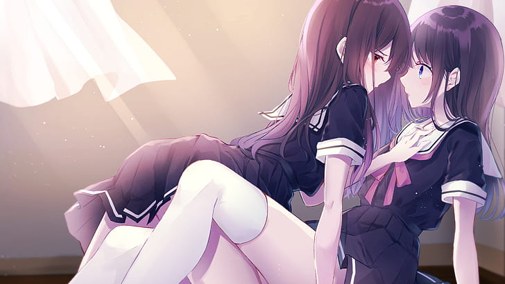 Anime, Girl, Yuri, Wallpaper HD
