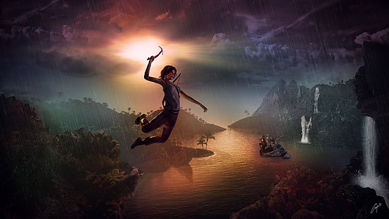 Lara Croft, Tomb Raider, Kunstwerk, HD-Hintergrundbild HD wallpaper