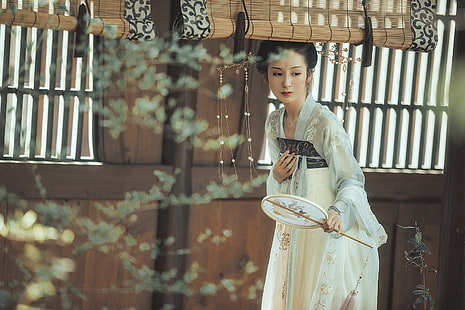 Vestido chino, hanfu, mujeres, Fondo de pantalla HD HD wallpaper