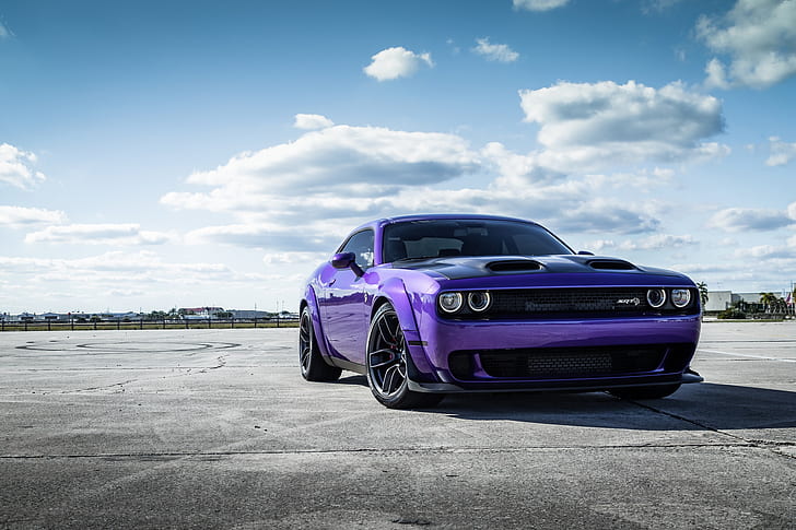 Dodge, Dodge Challenger, Car, Muscle Car, Purple Car, Vehicle, HD wallpaper