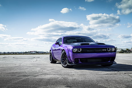 Dodge, Dodge Challenger, Car, Muscle Car, Purple Car, Vehicle, Sfondo HD HD wallpaper