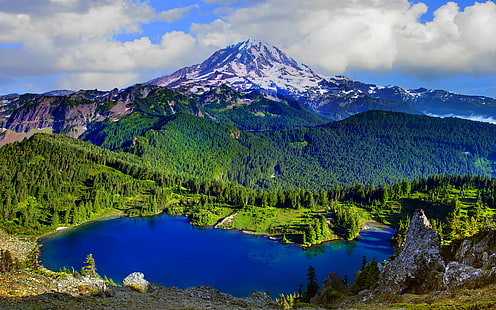 Sfondo del Parco Nazionale del Monte Rainier Washington Stati Uniti Hd, Sfondo HD HD wallpaper