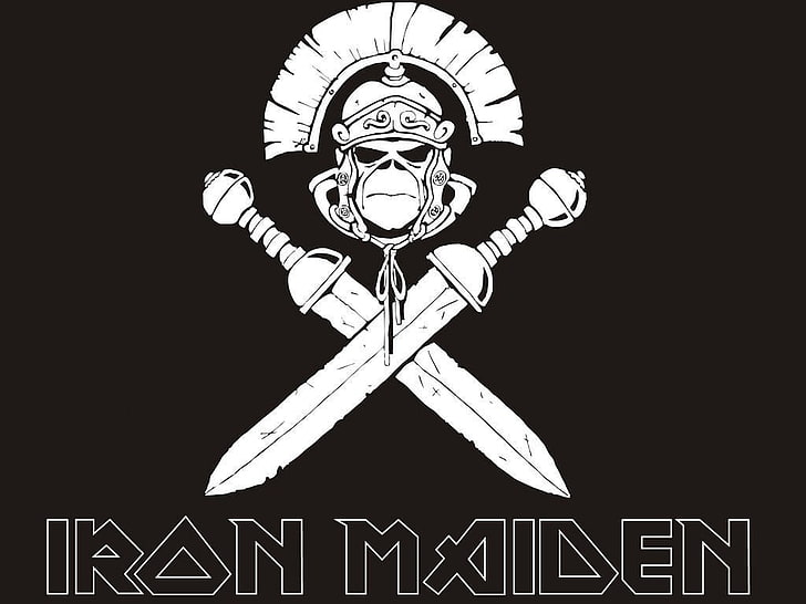 Logo Iron Maiden, crâne, Iron Maiden, musique, Fond d'écran HD
