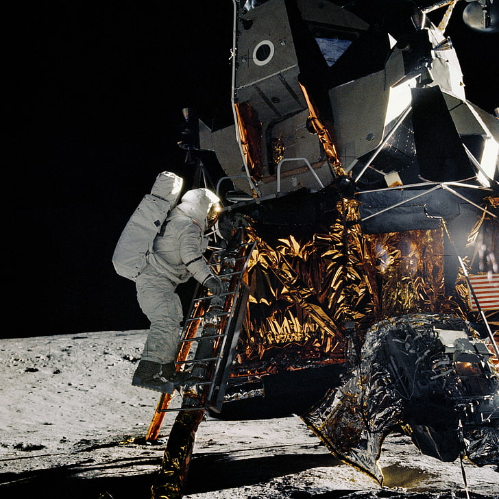 Ay, Apollo, astronot, HD masaüstü duvar kağıdı