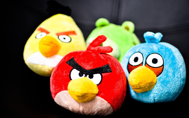 Angry Birds Toys, game, action, funny, toys, colors, HD wallpaper