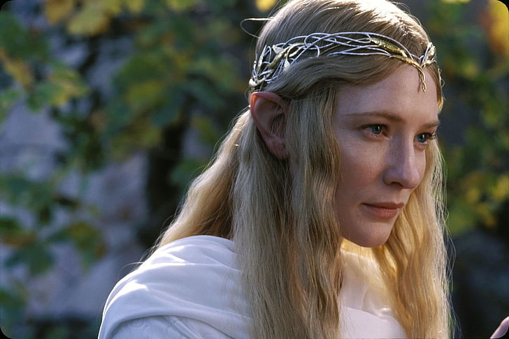 Película LOTR Hobbit Galadriel Elrond Oro Lleno Corona Diadema elfos señor boda