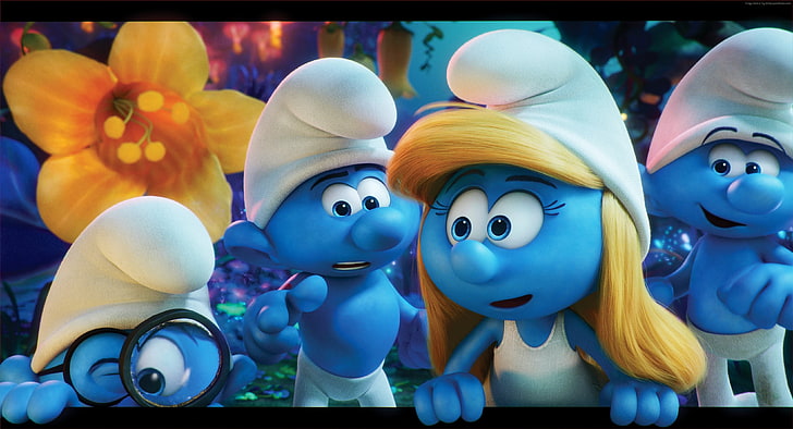 Ariel Winter, Julia Roberts, best animation movies, Smurfs: The Lost Village, HD wallpaper