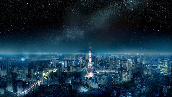 Anime, oryginał, miasto, Tokio, Tapety HD HD wallpaper