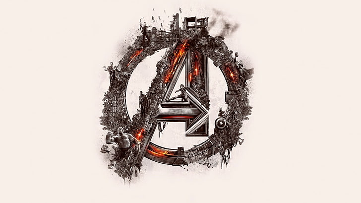 Logotipo de Marvel Avengers, Avengers: Age of Ultron, The Avengers, Marvel Cinematic Universe, Marvel Comics, Fondo de pantalla HD