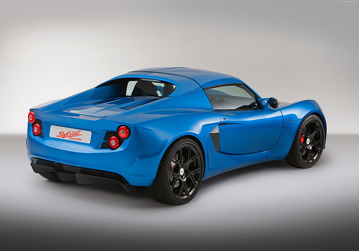 carros esporte, carros elétricos, azuis, carros elétricos mais rápidos, Detroit SP01 elétrico, HD papel de parede