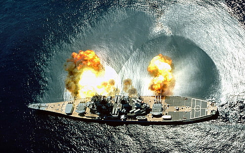軍艦、USSアイオワ（BB-61）、戦艦、軍艦、 HDデスクトップの壁紙 HD wallpaper