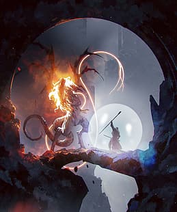 Balrog, der Herr der Ringe, Gandalf, HD-Hintergrundbild HD wallpaper