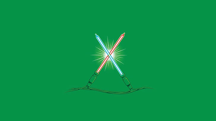 humor konstverk minimalism enkla trådlösa Star Wars ljussabel jul, HD tapet