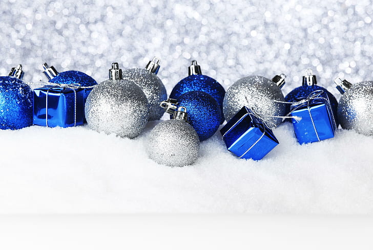 Праздники, новогодние шары, снег, разное, праздники, рождество, новогодние шары, шарики, снег, HD обои