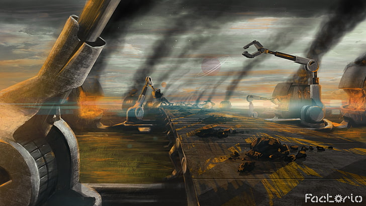 screenshot del videogioco online, Factorio, fantascienza, tecnologia, Sfondo HD