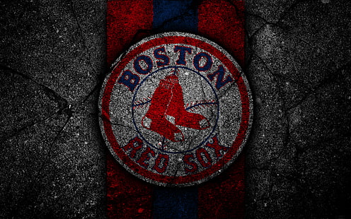 야구, 보스턴 레드 삭스, 로고, MLB, HD 배경 화면 HD wallpaper