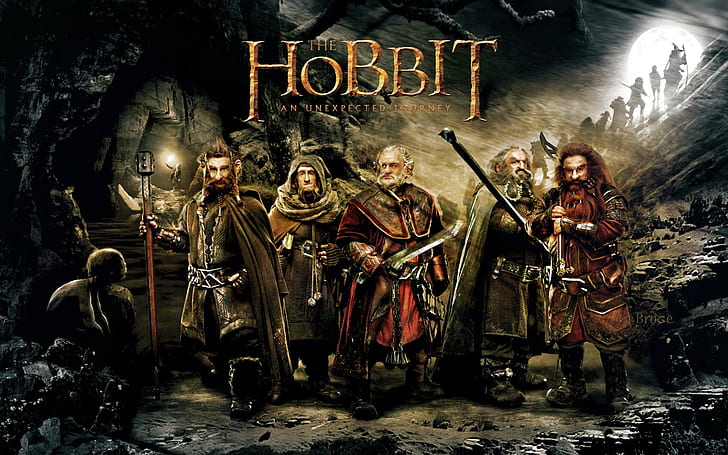 2012 The Hobbit An Unexpected Journey, wallpaper hd hobbit, journey, 2012, hobbit, tak terduga, film, Wallpaper HD