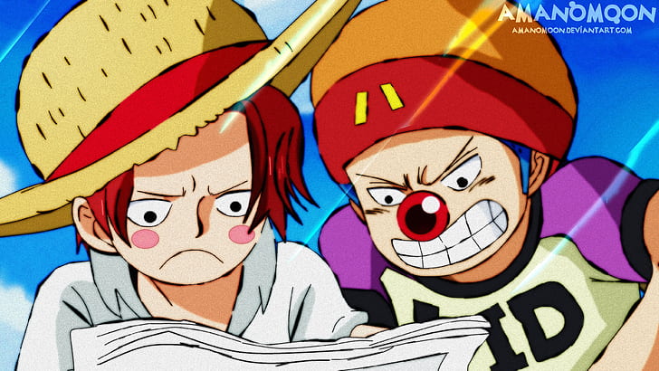 One Piece, Buggy (One Piece), Shanks (One Piece), HD tapet