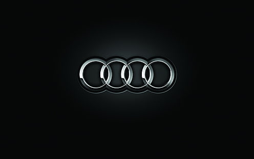 черни лого на Audi 1920x1200 Автомобили Audi HD Art, черно, Audi, HD тапет HD wallpaper