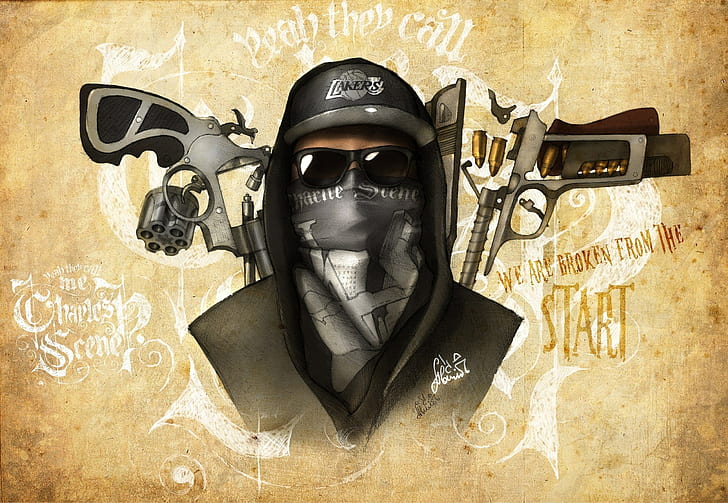 Charlie Scene, Hollywood Undead, artwork, Notes from the Underground, HD wallpaper