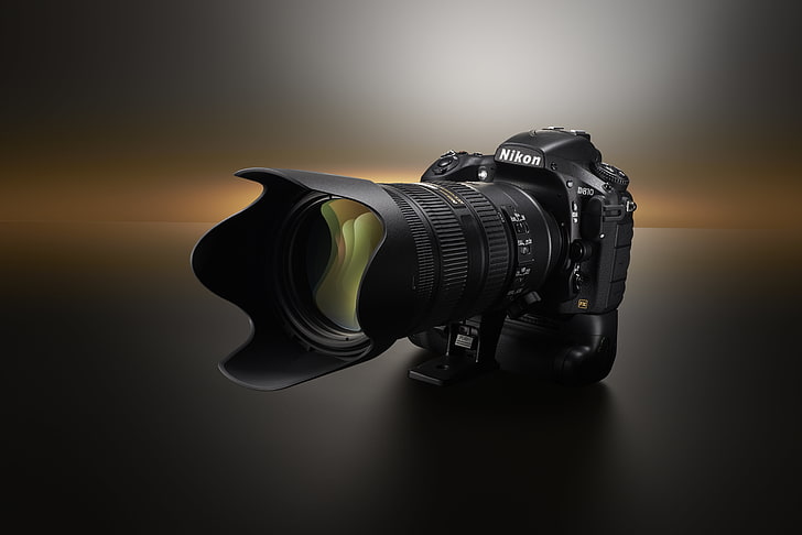 black Nikon DSLR camera, Nikon, camera, dslr, d810, HD wallpaper