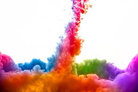 многоцветный дым, дым, цвет, яркость, HD обои HD wallpaper